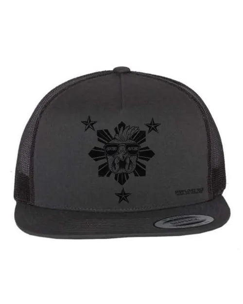 Chicken Adobo Flatbill Snapback -Blackout Edition