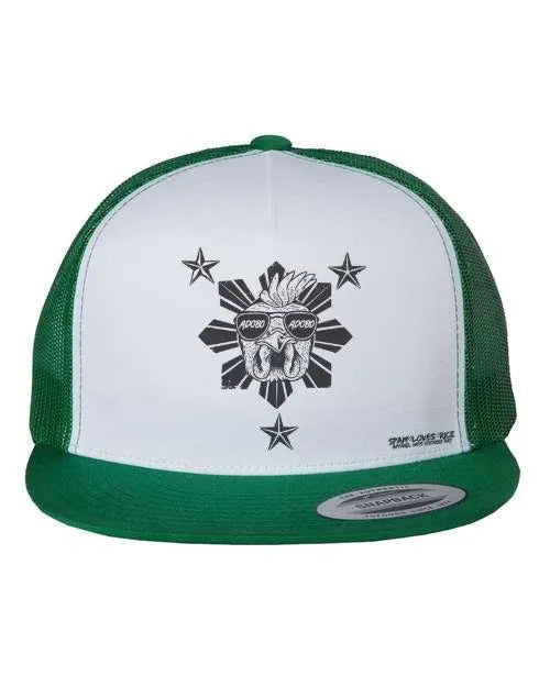 Chicken Adobo Flatbill Snapback -Blackout Edition