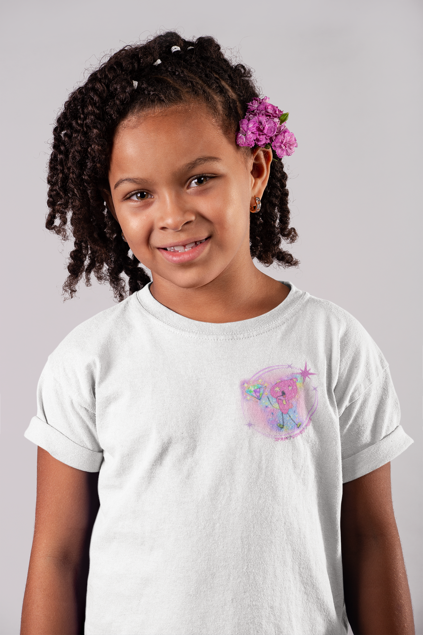 Diamonds kids girls graphic tee white V's Designs youth streetwear Spam Loves Rice