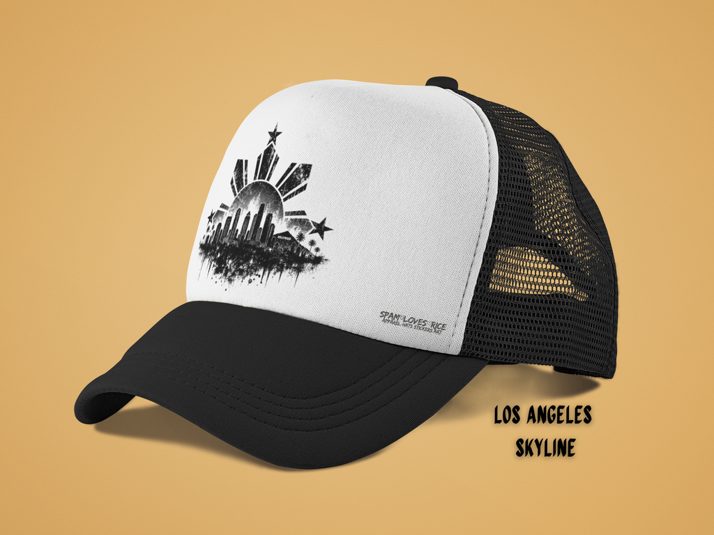 Filipino Roots City Skyline Trucker Hat | Phillipine Sun & Stars