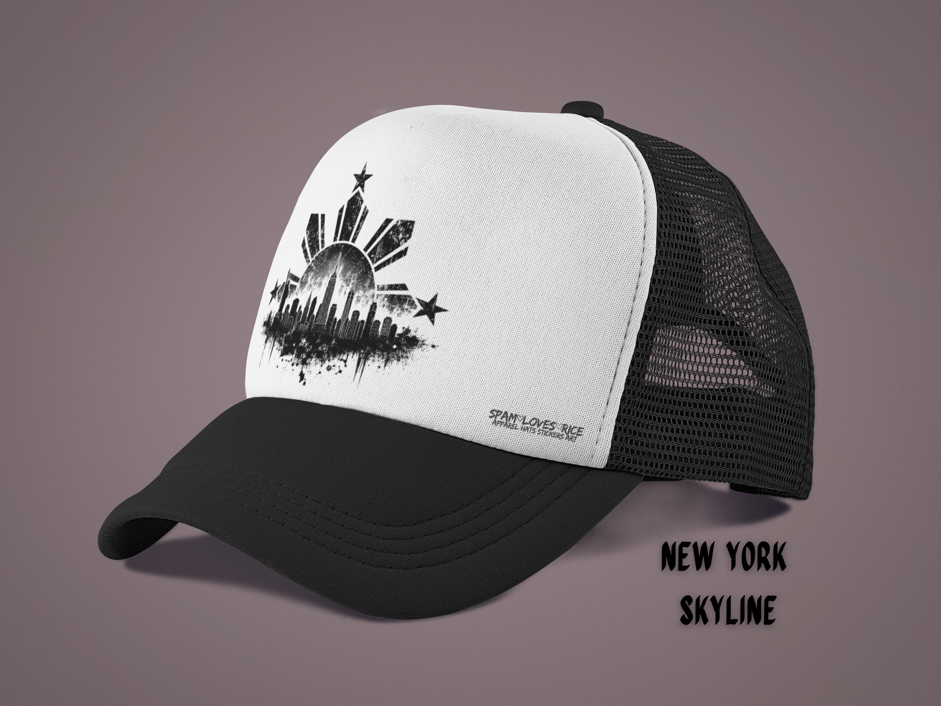 Filipino Roots City Skyline Trucker Hat | Phillipine Sun & Stars