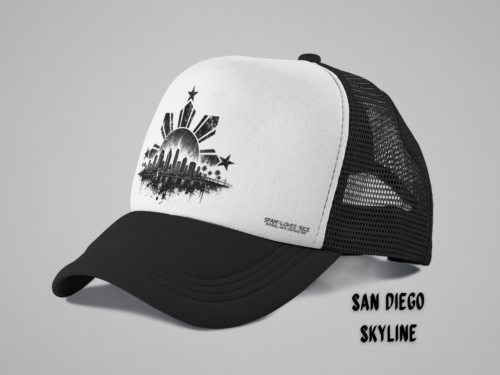 Filipino Roots City Skyline Trucker Hat | Phillipine Sun & Stars