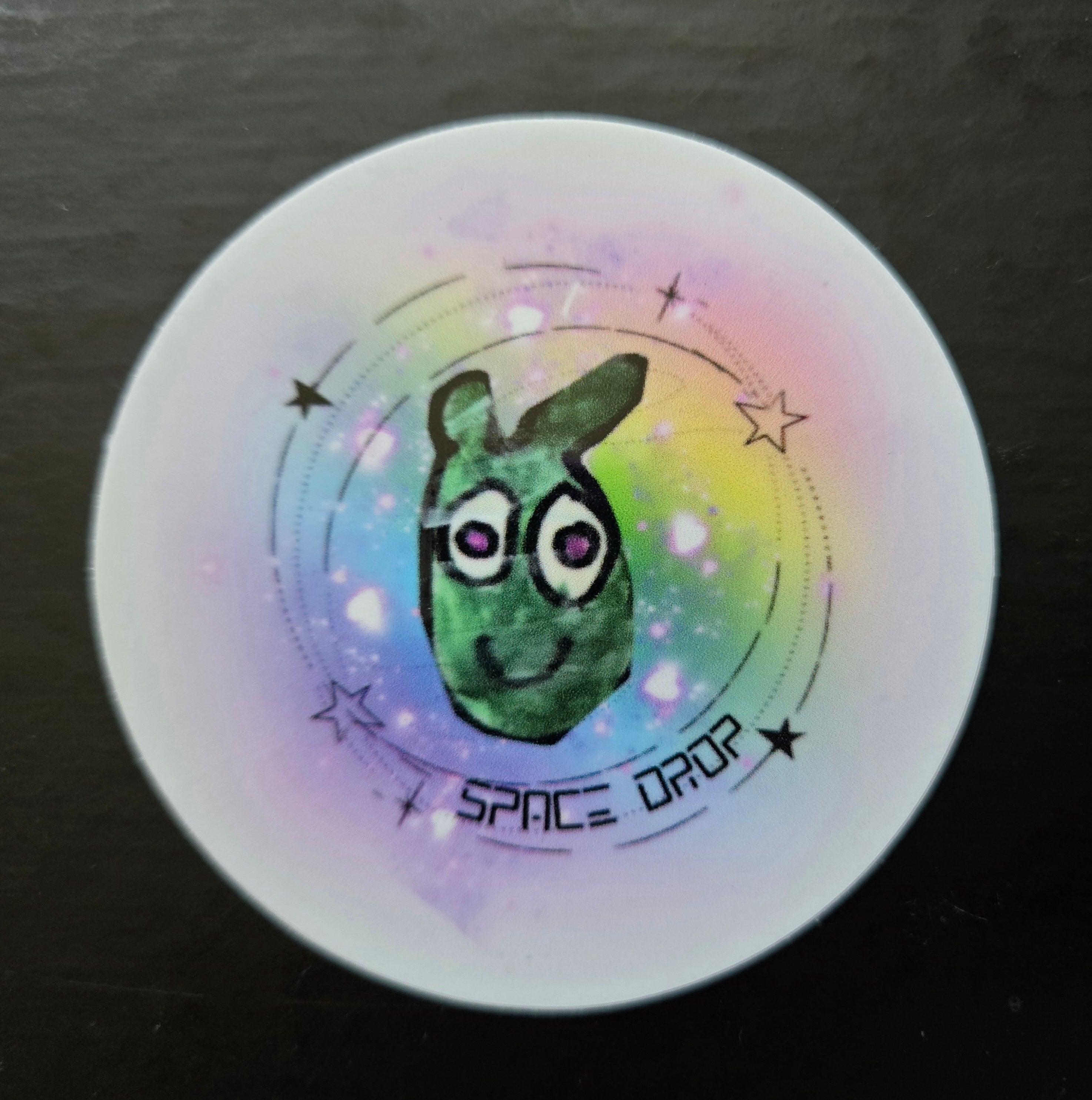 Space Drop alien vinyl sticker V's Designs Spam Loves Rice original artwork