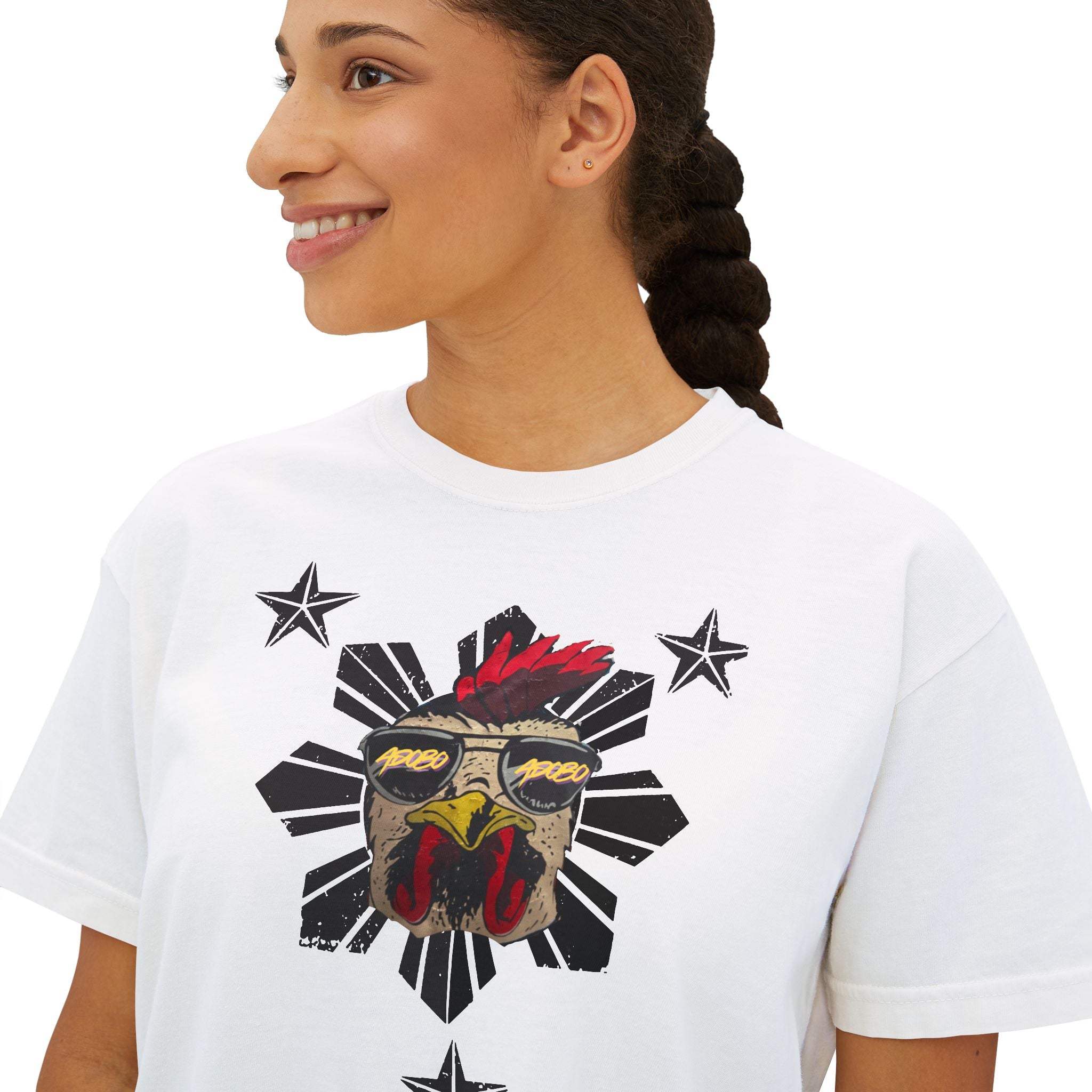 Chicken Adobo Boxy Crop Tee | Garment Dyed | Island Worn Collection
