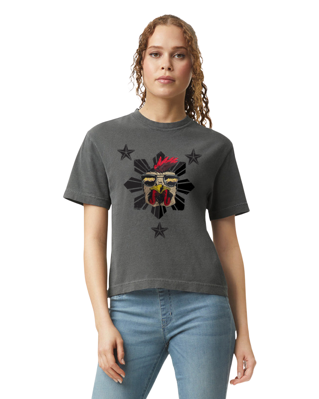 Chicken Adobo Boxy Crop Tee | Garment Dyed | Island Worn Collection