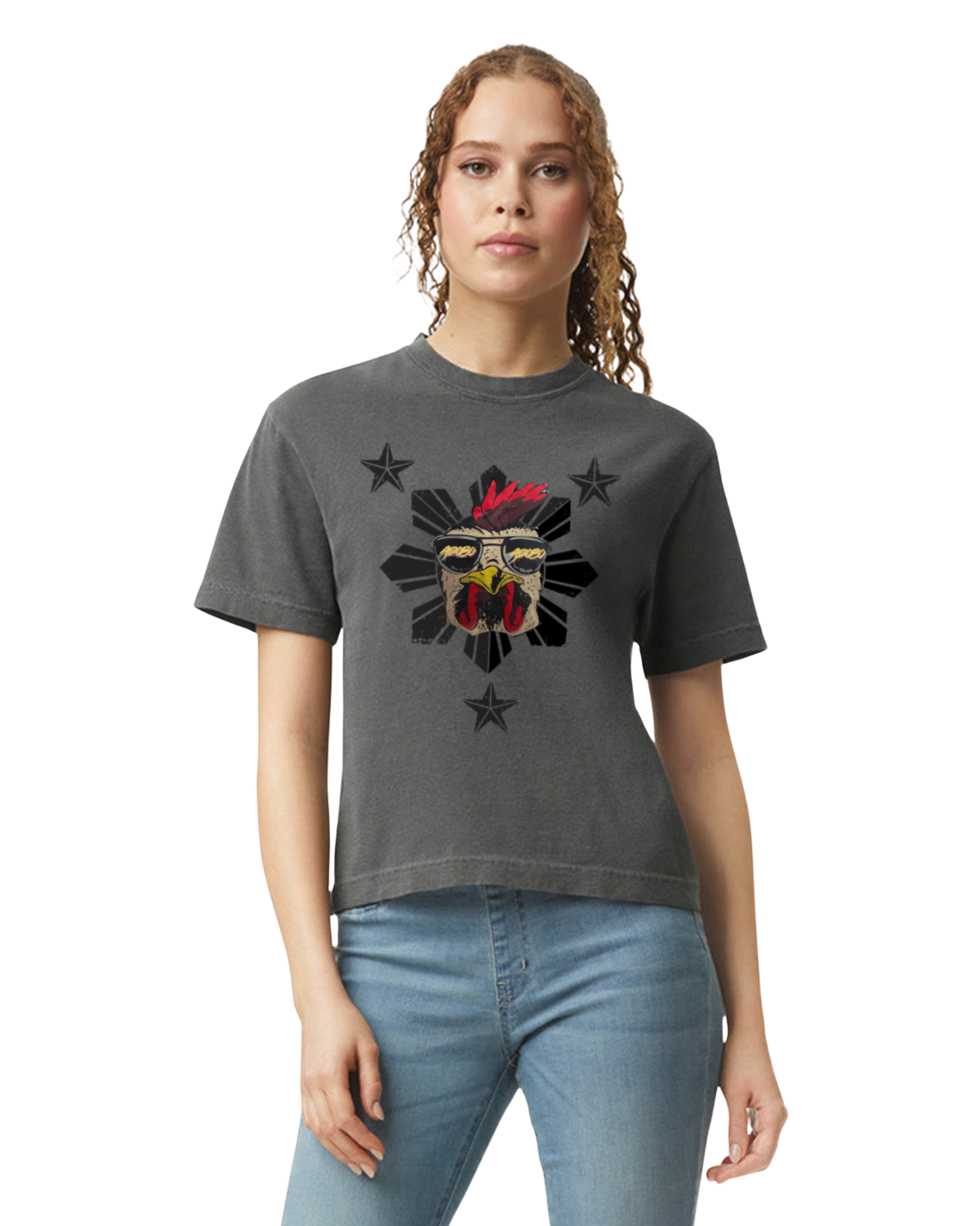 Chicken Adobo Boxy Crop Tee | Garment Dyed | Island Worn Collection