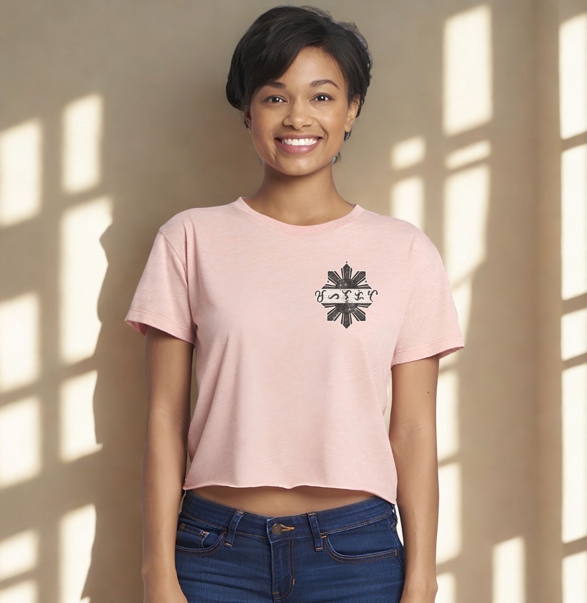 Mahal Kita Baybayin Crop Tee