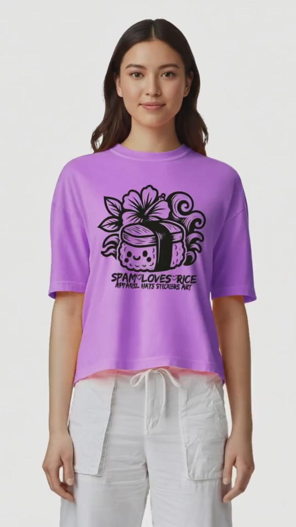 Island Worn Logo Boxy Crop Tee | Garment Dyed | Island Worn Collection