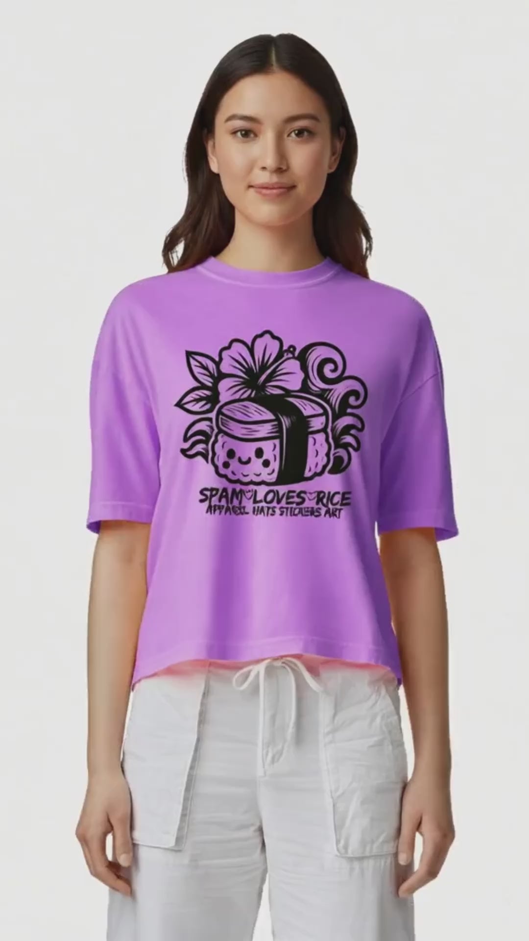 Island Worn Logo Boxy Crop Tee | Garment Dyed | Island Worn Collection