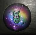 Space Drop alien galaxy vinyl sticker black background V's Designs Spam Loves Rice original artwork